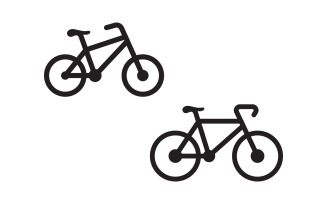 Bike sport icon logo vector illustration design template v.6