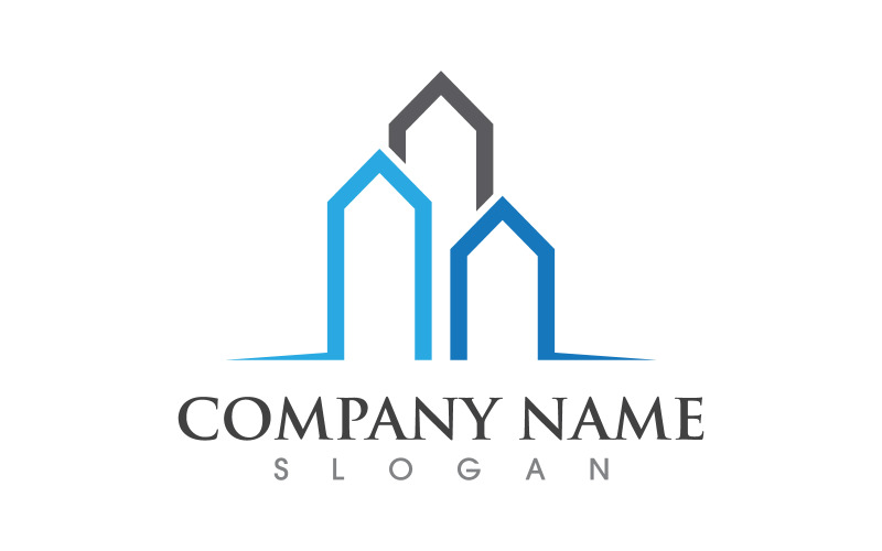 Building Property Key icon vector illustration design template v.22 Logo Template