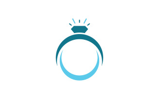 Diamond ring icon design illustration template v.2
