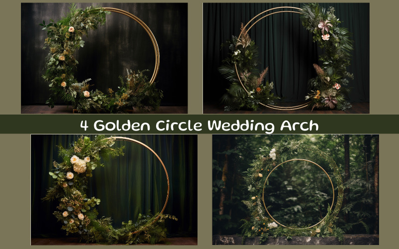 Golden Circle Wedding Arch Background