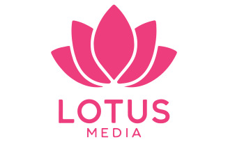Lotus logo vector art illustration