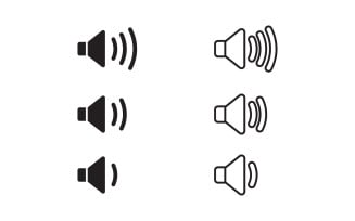 Speaker Sound waves vector logo illustration design v.6