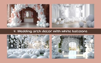 Boho style wedding arch decor with flowers AI image