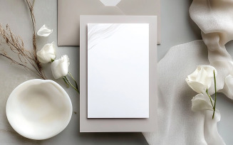 Elegant Wedding Invitation Mockup Background