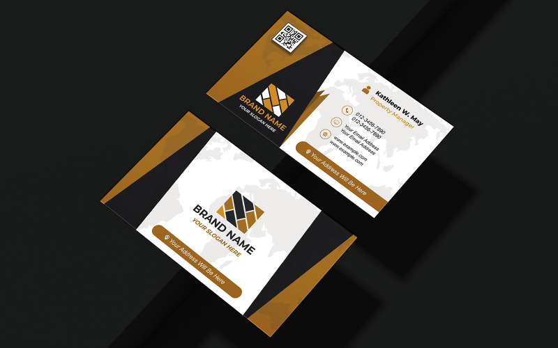 Professional Minimal Business Card Template PSD with Clean Layout for Modern Personal Branding Corporate Identity