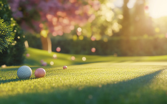 Sunset Putting Green Background