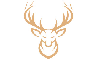 A logo with a glowing deer head