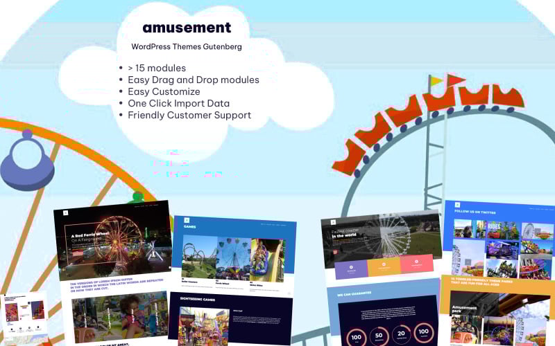 Amusement - Responsive Wordpress Themplates for Amusement WordPress Theme