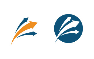 Arrow business fast growth icon illustration design v.8