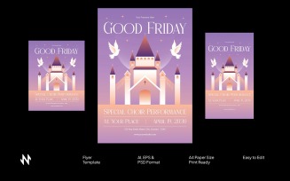 Gradient Good Friday Flyer Template