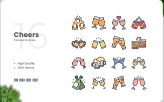 16 Cheers Icon Color Collection