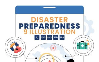 9 Emergency Disaster Preparedness Illustration