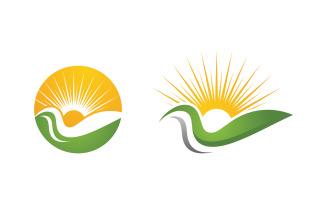 Sun Energy concept Vector illustration Icon Logo Template v.5