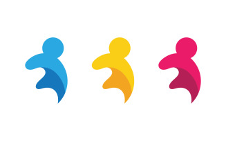 Healthy fit icon logo vector illustration design template v.5