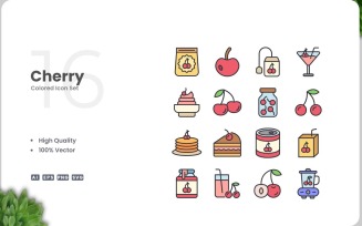 16 Cherry Icon Color Collection