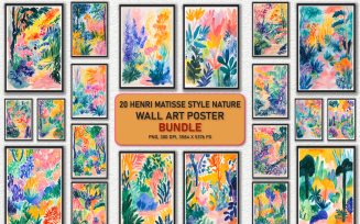 Matisse Style Nature Wall Art Poster Bundle