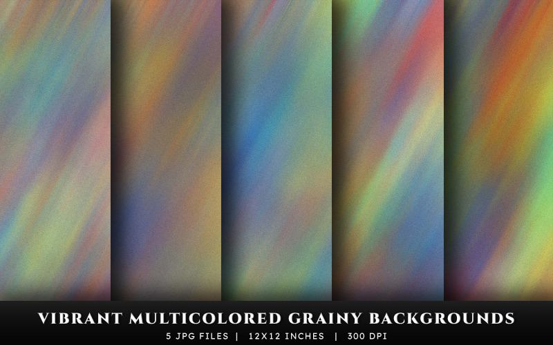 Vibrant Multicolored Grainy Texture Backgrounds