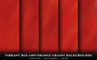 Vibrant Red and Orange Grainy Texture Backgrounds