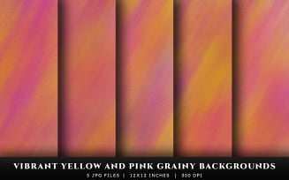 Vibrant Yellow and Pink Grainy Texture Backgrounds