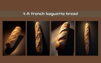 A french baguette bread AI image