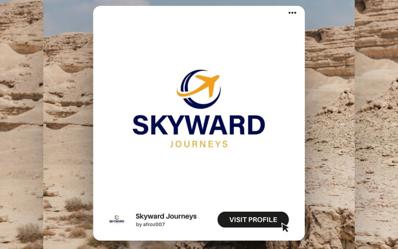 Airplane Travel Logo Template | Perfect for Travel Agencies & Tours