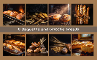 Baguette and brioche breads