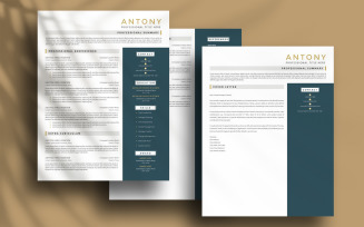 Clean and professional resume template in Adobe Illustrator and Microsoft Word