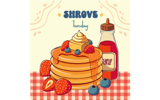 Delicious Stack of Pancakes for Shrove Tuesday