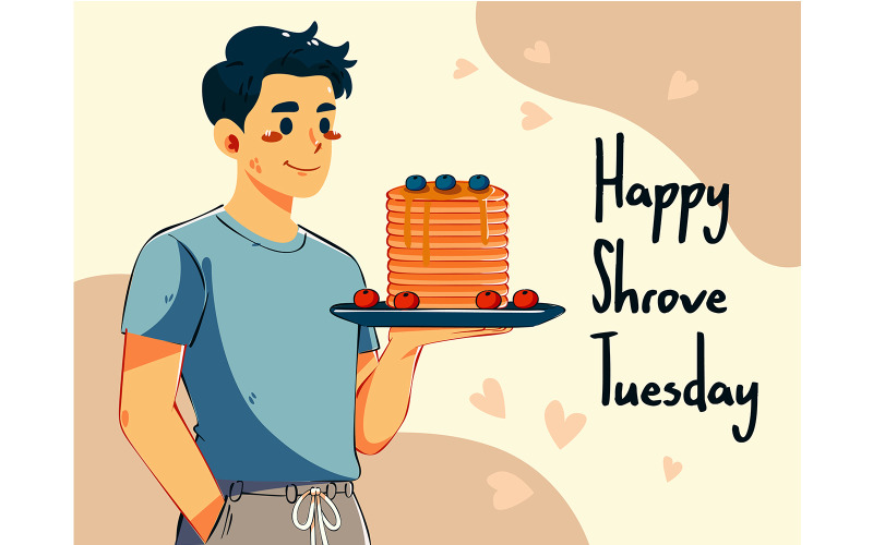 Festive Illustration for Shrove Tuesday Celebration