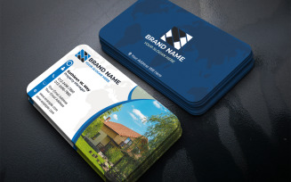 Modern Corporate Business Card Template PSD with Clean Layout for Professional Branding Use