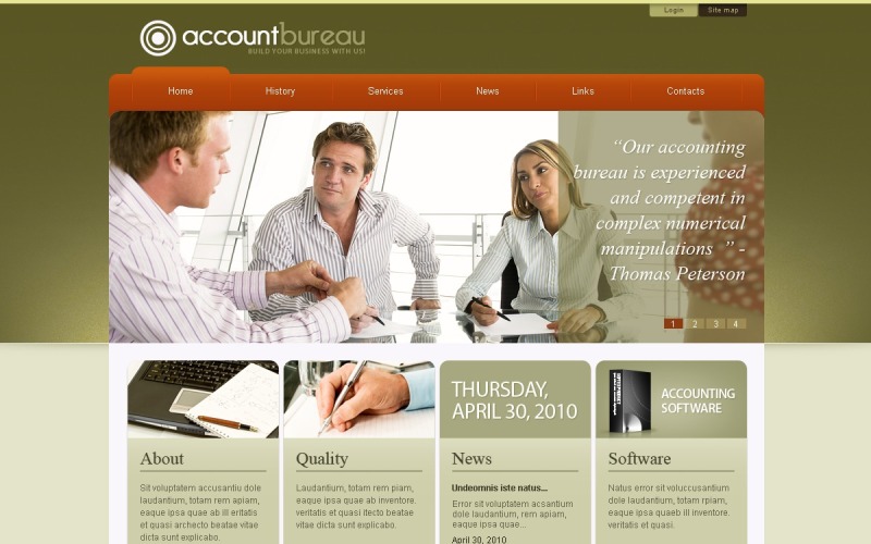 Accounting Website PSD Template