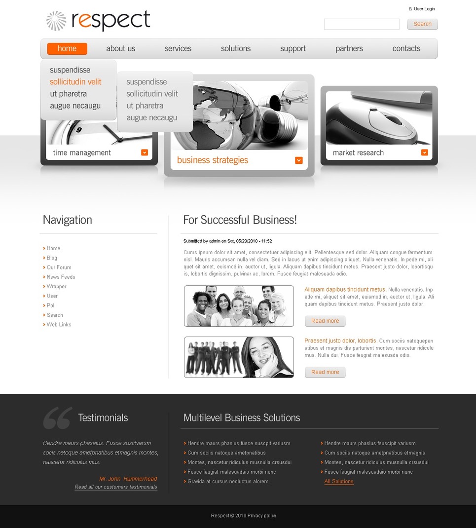 Business PSD Template New Screenshots BIG