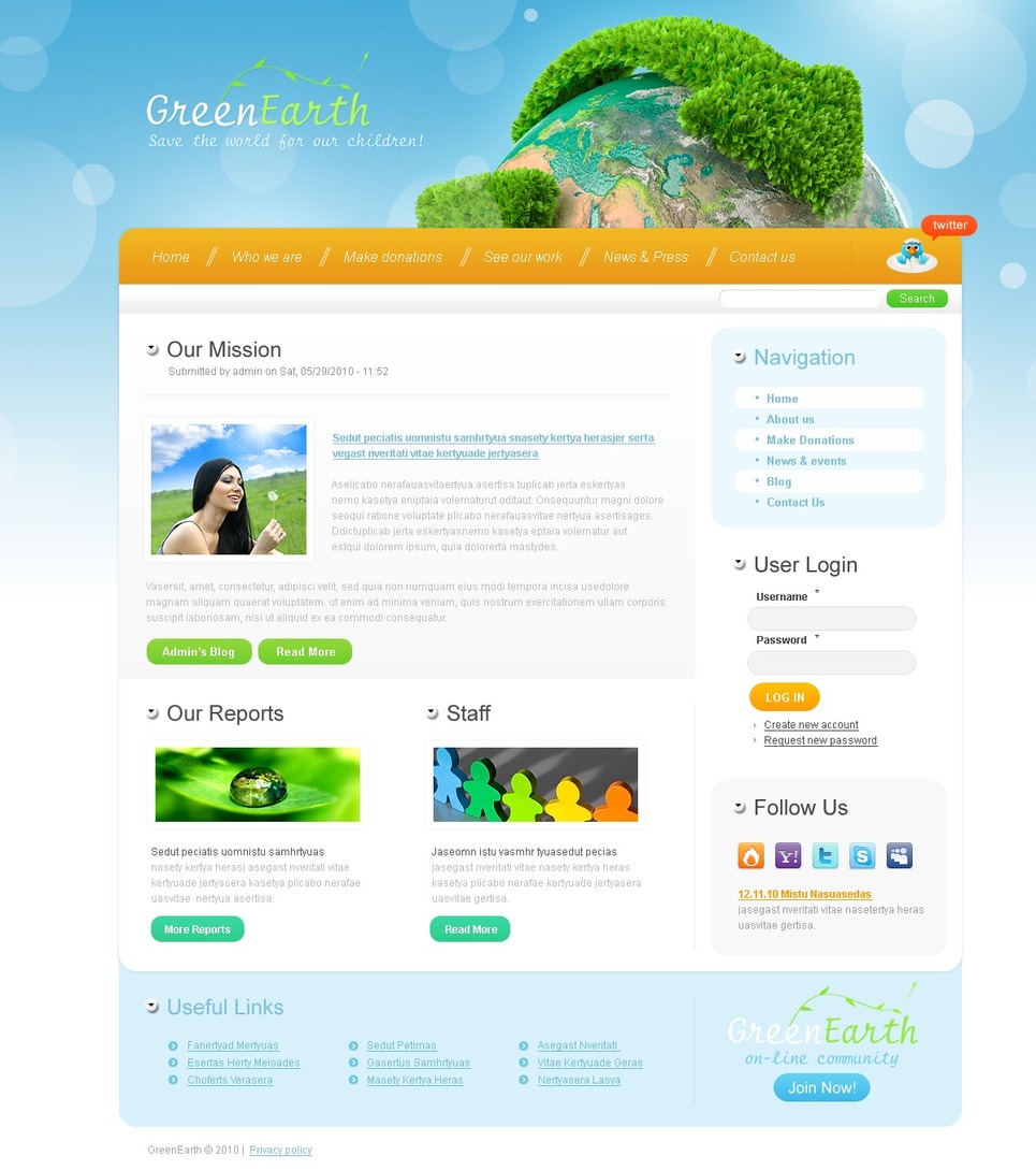 Charity PSD Template New Screenshots BIG