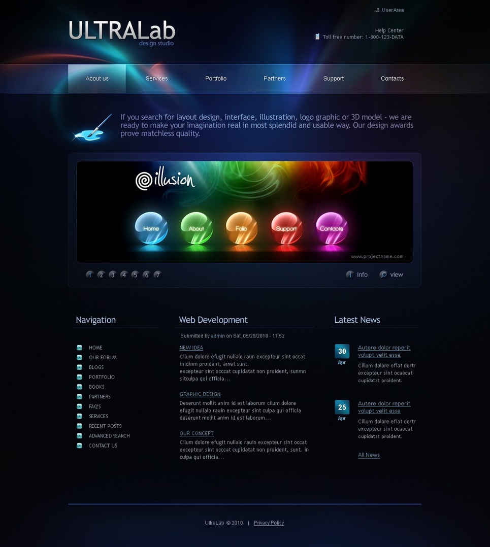 Design Studio PSD Template New Screenshots BIG