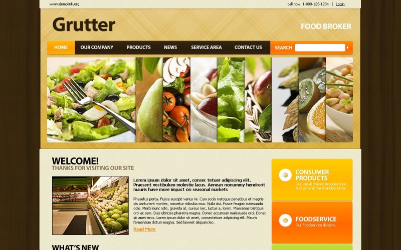 Food Store PSD Template