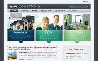 Home Staging PSD Template