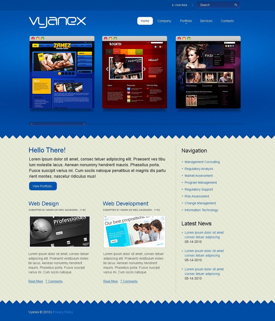 Web Design PSD Template New Screenshots BIG