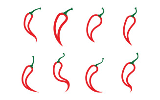 Hot Chili icon logo Template vector Illustration v.11