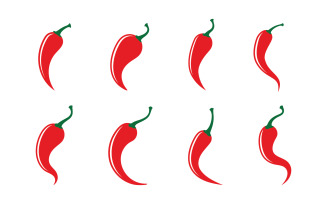 Hot Chili icon logo Template vector Illustration v.12