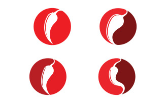 Hot Chili icon logo Template vector Illustration v.9