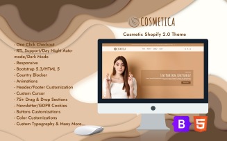 Cosmetica - Beauty, cosmetic and accessories shopify theme