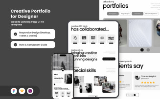 Elena Joylie - Contemporary Portfolio Landing Page for Designers