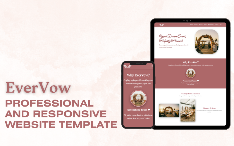 EverVow - Event Planner Landing Page Template