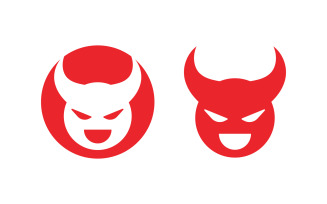 Devil Horns Vector icon illustration design template v.10