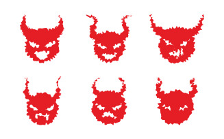 Devil Horns Vector icon illustration design template v.11