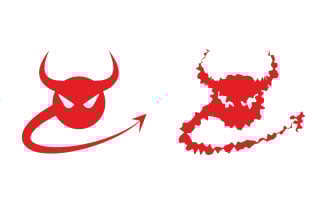 Devil Horns Vector icon illustration design template v.12