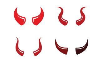 Devil Horns Vector icon illustration design template v.2