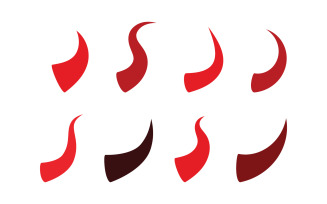 Devil Horns Vector icon illustration design template v.4
