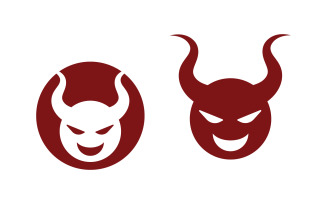 Devil Horns Vector icon illustration design template v.5