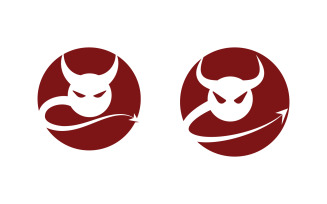 Devil Horns Vector icon illustration design template v.9